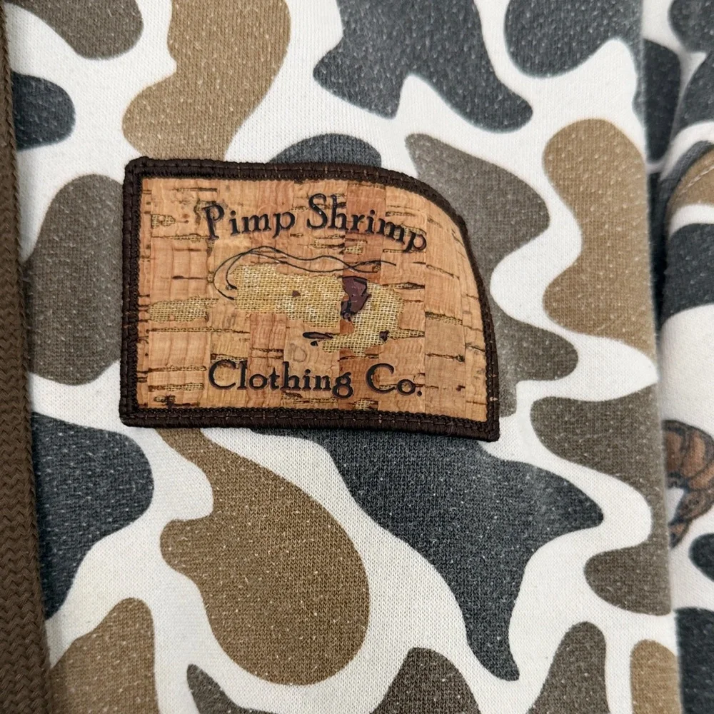 Pimp Shrimp Camouflage Hoodie with Patch - Picture 2 of 6